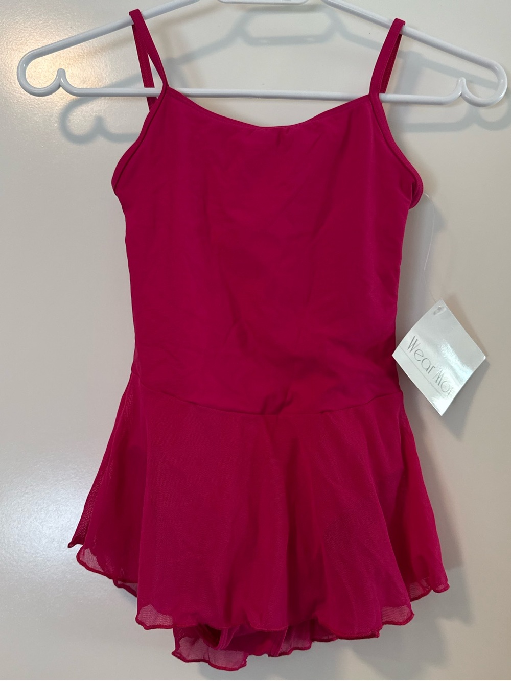 Wear Moi Colombine Girls 10/12 Fushia Pink Skirted Ballet Leotard NWT